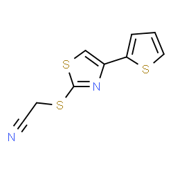 ChemSpider 2D Image | {[4-(2-Thienyl)-1,3-thiazol-2-yl]sulfanyl}acetonitrile | C9H6N2S3