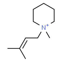 ChemSpider 2D Image | 1-Methyl-1-(3-methyl-but-2-enyl)-piperidinium | C11H22N