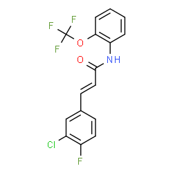 ChemSpider 2D Image | (2E)-3-(3-Chloro-4-fluorophenyl)-N-[2-(trifluoromethoxy)phenyl]acrylamide | C16H10ClF4NO2