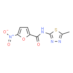 ChemSpider 2D Image | N-(5-Methyl-1,3,4-thiadiazol-2-yl)-5-nitro-2-furamide | C8H6N4O4S