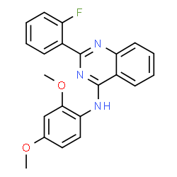 ChemSpider 2D Image | N-(2,4-Dimethoxyphenyl)-2-(2-fluorophenyl)-4-quinazolinamine | C22H18FN3O2