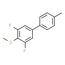 ChemSpider 2D Image | 3,5-Difluoro-4'-methyl-4-(methylsulfanyl)biphenyl | C14H12F2S
