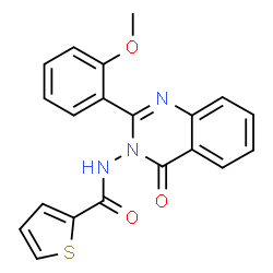 ChemSpider 2D Image | N-[2-(2-methoxyphenyl)-4-oxoquinazolin-3-yl]thiophene-2-carboxamide | C20H15N3O3S