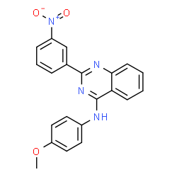 ChemSpider 2D Image | N-(4-Methoxyphenyl)-2-(3-nitrophenyl)-4-quinazolinamine | C21H16N4O3