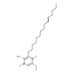 ChemSpider 2D Image | 2-Hydroxy-5-methoxy-3-(10-pentadecen-1-yl)-1,4-benzoquinone | C22H34O4
