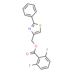 ChemSpider 2D Image | (2-Phenyl-1,3-thiazol-4-yl)methyl 2,6-difluorobenzoate | C17H11F2NO2S