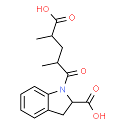 ChemSpider 2D Image | 1-(4-Carboxy-2-methylpentanoyl)-2-indolinecarboxylic acid | C16H19NO5