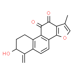 ChemSpider 2D Image | 7-Hydroxy-1-methyl-6-methylene-6,7,8,9-tetrahydrophenanthro[1,2-b]furan-10,11-dione | C18H14O4