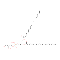 ChemSpider 2D Image | 3-{[(2,3-Dihydroxypropoxy)(hydroxy)phosphoryl]oxy}-2-(pentadecanoyloxy)propyl pentadecanoate | C36H71O10P