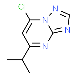 ChemSpider 2D Image | 7-Chloro-5-isopropyl[1,2,4]triazolo[1,5-a]pyrimidine | C8H9ClN4
