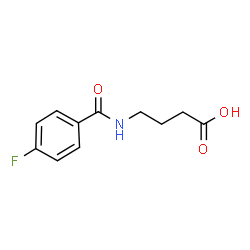 ChemSpider 2D Image | 4-[(4-Fluorobenzoyl)amino]butanoic acid | C11H12FNO3