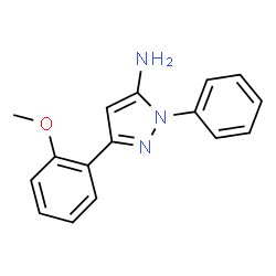 ChemSpider 2D Image | 5-(2-methoxyphenyl)-2-phenylpyrazol-3-amine | C16H15N3O