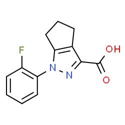 ChemSpider 2D Image | 1-(2-fluorophenyl)-1H,4H,5H,6H-cyclopenta[c]pyrazole-3-carboxylic acid | C13H11FN2O2