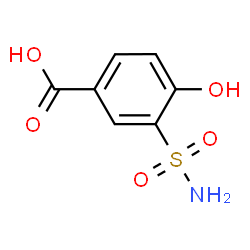 ChemSpider 2D Image | 4-Hydroxy-3-sulfamoylbenzoic acid | C7H7NO5S