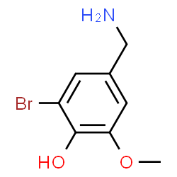 ChemSpider 2D Image | 3-BROMO-4-HYDROXY-5-METHOXYBENZYLAMINE | C8H10BrNO2