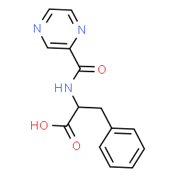 ChemSpider 2D Image | N-(2-Pyrazinylcarbonyl)phenylalanine | C14H13N3O3