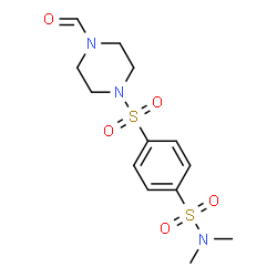 ChemSpider 2D Image | 4-(4-Formyl-piperazine-1-sulfonyl)-N,N-dimethyl-benzenesulfonamide | C13H19N3O5S2