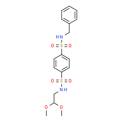 ChemSpider 2D Image | N-Benzyl-N'-(2,2-dimethoxyethyl)-1,4-benzenedisulfonamide | C17H22N2O6S2