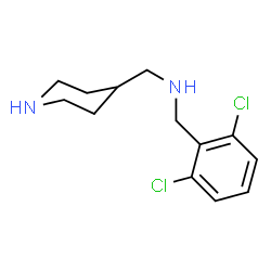 ChemSpider 2D Image | 1-(2,6-Dichlorophenyl)-N-(4-piperidinylmethyl)methanamine | C13H18Cl2N2
