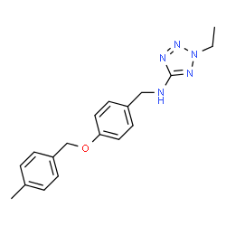 ChemSpider 2D Image | 2-Ethyl-N-{4-[(4-methylbenzyl)oxy]benzyl}-2H-tetrazol-5-amine | C18H21N5O