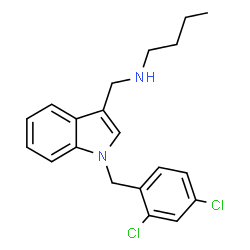 ChemSpider 2D Image | N-{[1-(2,4-Dichlorobenzyl)-1H-indol-3-yl]methyl}-1-butanamine | C20H22Cl2N2