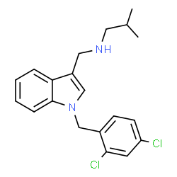 ChemSpider 2D Image | N-{[1-(2,4-Dichlorobenzyl)-1H-indol-3-yl]methyl}-2-methyl-1-propanamine | C20H22Cl2N2