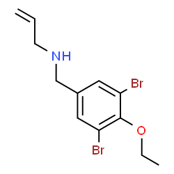 ChemSpider 2D Image | N-(3,5-Dibromo-4-ethoxybenzyl)-2-propen-1-amine | C12H15Br2NO