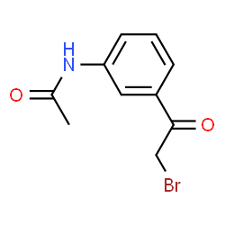 ChemSpider 2D Image | N-[3-(Bromoacetyl)phenyl]acetamide | C10H10BrNO2