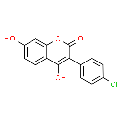 ChemSpider 2D Image | 3-(4-Chlorophenyl)-4,7-dihydroxy-2H-chromen-2-one | C15H9ClO4
