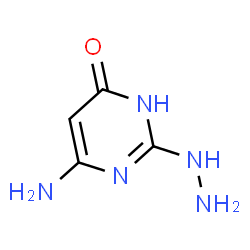 ChemSpider 2D Image | 6-Amino-2-hydrazino-4(1H)-pyrimidinone | C4H7N5O