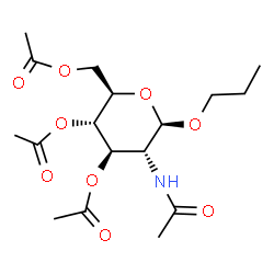ChemSpider 2D Image | Propyl 2-acetamido-3,4,6-tri-O-acetyl-2-deoxy-beta-D-glucopyranoside | C17H27NO9