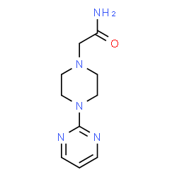 ChemSpider 2D Image | 2-[4-(2-Pyrimidinyl)-1-piperazinyl]acetamide | C10H15N5O