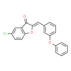 ChemSpider 2D Image | (2Z)-5-Chloro-2-(3-phenoxybenzylidene)-1-benzofuran-3(2H)-one | C21H13ClO3
