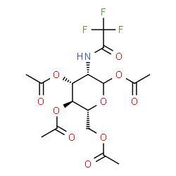 ChemSpider 2D Image | 1,3,4,6-Tetra-O-acetyl-2-deoxy-2-[(trifluoroacetyl)amino]-D-mannopyranose | C16H20F3NO10