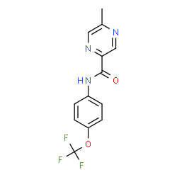 ChemSpider 2D Image | 5-Methyl-N-[4-(trifluoromethoxy)phenyl]-2-pyrazinecarboxamide | C13H10F3N3O2