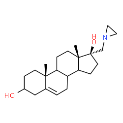 ChemSpider 2D Image | (8xi,9xi,14xi,17beta)-17-(1-Aziridinylmethyl)androst-5-ene-3,17-diol | C22H35NO2