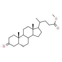 ChemSpider 2D Image | Methyl (5beta,8xi,9xi,14xi,17xi,20xi)-3-oxocholan-24-oate | C25H40O3