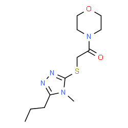 ChemSpider 2D Image | 2-(4-Methyl-5-propyl-4H-[1,2,4]triazol-3-ylsulfanyl)-1-morpholin-4-yl-ethanone | C12H20N4O2S