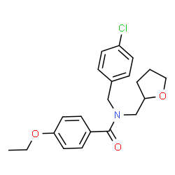 ChemSpider 2D Image | N-(4-Chlorobenzyl)-4-ethoxy-N-(tetrahydro-2-furanylmethyl)benzamide | C21H24ClNO3
