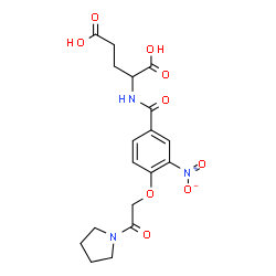 ChemSpider 2D Image | N-{3-Nitro-4-[2-oxo-2-(1-pyrrolidinyl)ethoxy]benzoyl}glutamic acid | C18H21N3O9