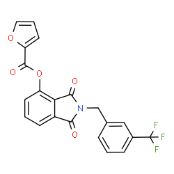 ChemSpider 2D Image | 1,3-Dioxo-2-[3-(trifluoromethyl)benzyl]-2,3-dihydro-1H-isoindol-4-yl 2-furoate | C21H12F3NO5