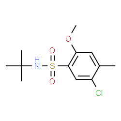 ChemSpider 2D Image | N-tert-Butyl-5-chloro-2-methoxy-4-methylbenzenesulfonamide | C12H18ClNO3S
