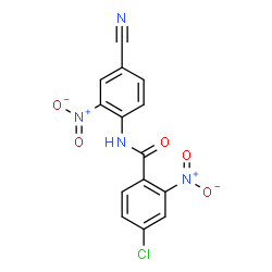 ChemSpider 2D Image | 4-Chloro-N-(4-cyano-2-nitrophenyl)-2-nitrobenzamide | C14H7ClN4O5
