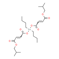 ChemSpider 2D Image | Isobutyl (6E,13E)-10,10-dibutyl-2-methyl-5,8,12-trioxo-4,9,11-trioxa-10-stannapentadeca-6,13-dien-15-oate | C24H40O8Sn