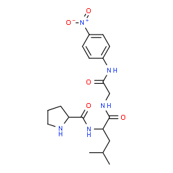ChemSpider 2D Image | Prolylleucyl-N-(4-nitrophenyl)glycinamide | C19H27N5O5