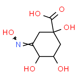 ChemSpider 2D Image | (5E)-1,3,4-Trihydroxy-5-(hydroxyimino)cyclohexanecarboxylic acid | C7H11NO6