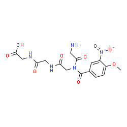 ChemSpider 2D Image | Glycyl-N-(4-methoxy-3-nitrobenzoyl)glycylglycylglycine | C16H19N5O9