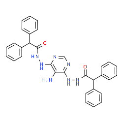 ChemSpider 2D Image | N',N''-(5-Amino-4,6-pyrimidinediyl)bis(2,2-diphenylacetohydrazide) | C32H29N7O2