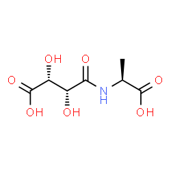 ChemSpider 2D Image | (2R,3R)-4-{[(1S)-1-Carboxyethyl]amino}-2,3-dihydroxy-4-oxobutanoic acid | C7H11NO7