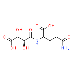 ChemSpider 2D Image | N~2~-[(2R,3R)-3-Carboxy-2,3-dihydroxypropanoyl]glutamine | C9H14N2O8